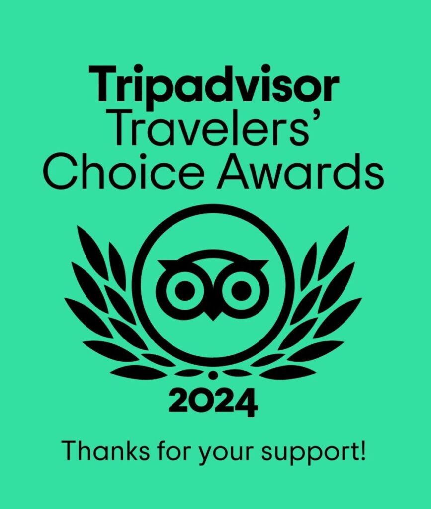 Tripadvisor 2025 Travelers’ Choice award badge