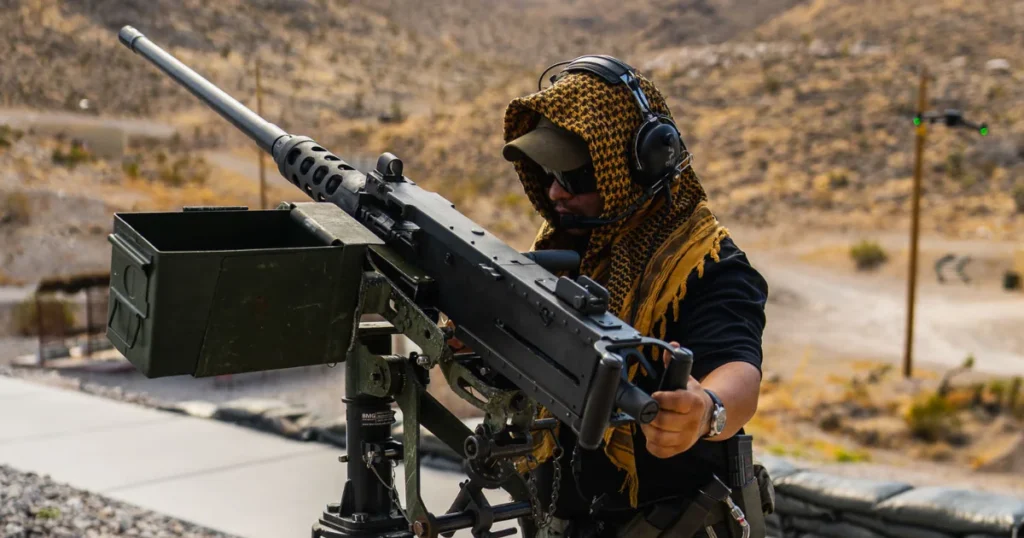 Ma Deuce machine gun at Gunship Helicopters
